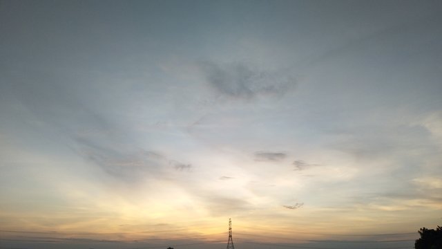 sunset over the city