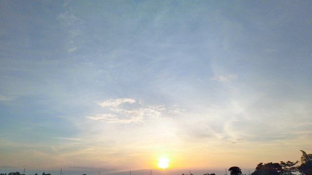 sunset over the city