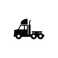 Trailer truck head icon vector isolated on white