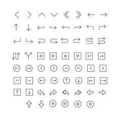 Arrows icons set vector design 