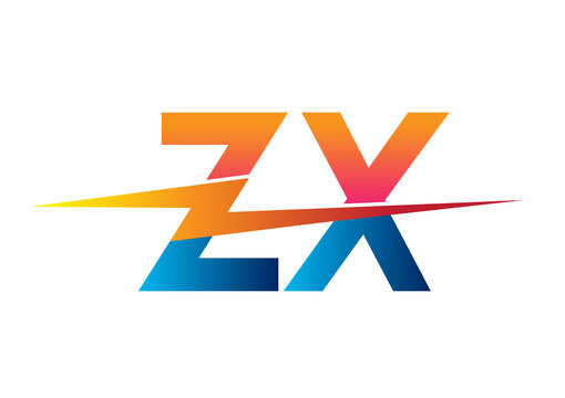 Letter ZX logo with Lightning icon, letter combination Power Energy Logo design for Creative Power ideas, web, business and company.