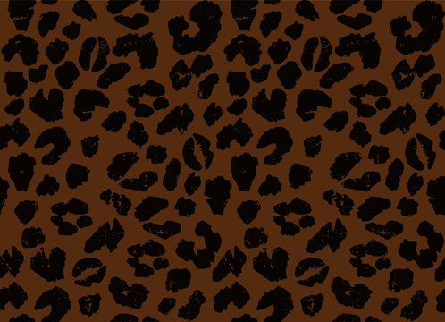 leopard and lipmark seamless pattern