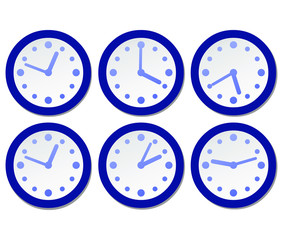 Time Clock Icons Set 