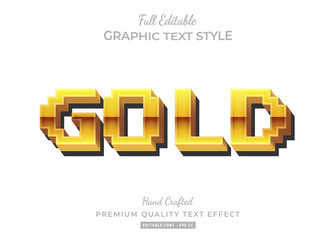 Gold Cartoon Game Text Style Effect