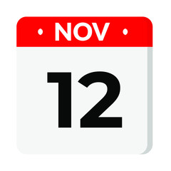 12 November calendar icon