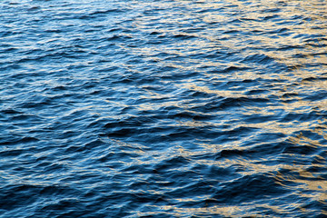 Blue water waves texture background