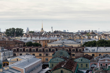 Fototapeta na wymiar Saint Petersburg rooftop cityscape