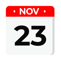 23 November calendar icon