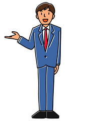 案内するビジネスマン
