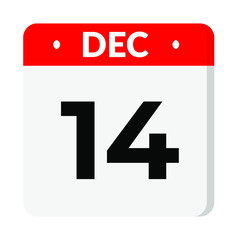 14 December calendar icon