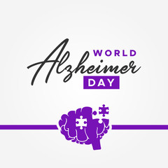 Obraz na płótnie Canvas World Alzheimer Day Vector Design Illustration