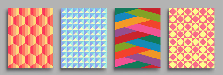 Fototapeta na wymiar Modern geometric abstract background covers sets. colorful pattern geometric shapes composition, vector illustration.
