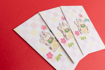 お年玉,袋,紙,ポチ袋,お正月,１月,子供,大人,お金,貯金,貰う,あげる