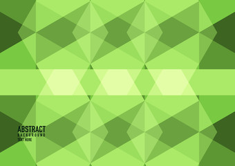 Fototapeta na wymiar Polygon abstract on green gradient background. Light green gradient vector shining triangular pattern. An elegant bright illustration. The triangular pattern for your business design.