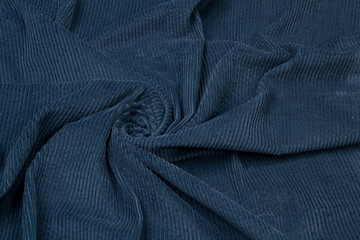 Fototapeta premium Velour fabric blue background texture 