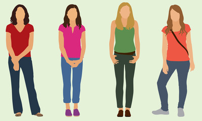 Fototapeta premium Teenage Girls