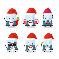 Santa Claus emoticons with automatic espresso coffee cartoon character