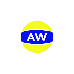 A W letter logo abstract design with vector graphic