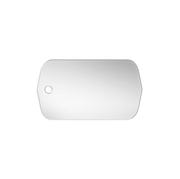 Stainless steel shiny gray metal sign with rivets texture background isolated on white