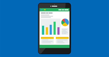 グラフが表示されたタブレットのアイキャッチ