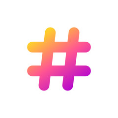 Colorful hashtag icon vector illustration