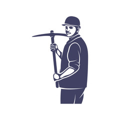 Mining logo template. Stylish vector illustration.