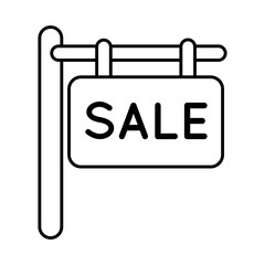 sale label hanging line style