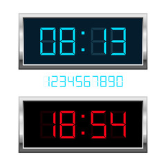 Digital clock vector design illustration isolated on background
