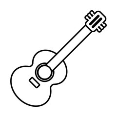 guitar musical instrument line style icon