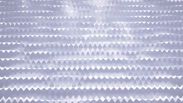 stylish white creative abstract low poly background in 4k. Abstract waves move on glossy surface in loop. Smooth soft seamless animation. Simple minimalistic geometric bg.