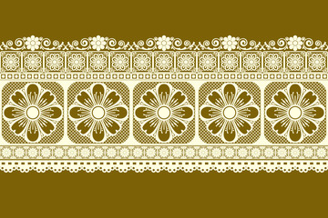 abstract floral ornament with decorative flowers for design