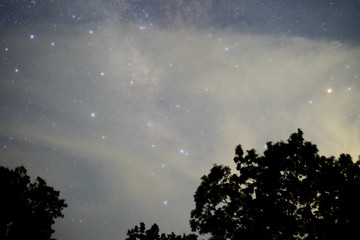 薄雲の中の夏の星座