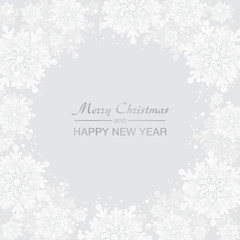 Vector banner for Christmas, New Year, snowflakes