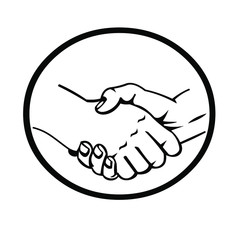 handshake icon vector illustration