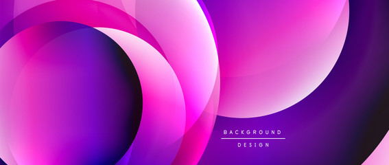 Circle modern geometric abstract background with liquid gradients