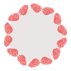 Round frame with butterflies on a white background. Template for scrapbooking. Cute greeting card. It can be used for the design of various paper products: greeting cards, calendars, and brochures.