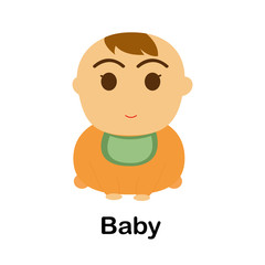 Vector illustration of cartoon baby.