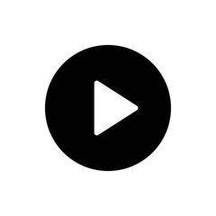 Play vector icon. Symbol button Play video. Media play icon. Audio play button. Web design icon. EPS