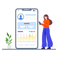 
Mobile ui illustration in flat style
