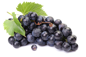 Grapes on a white background