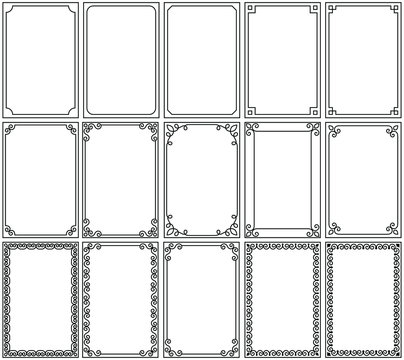 Set of simple frames vector