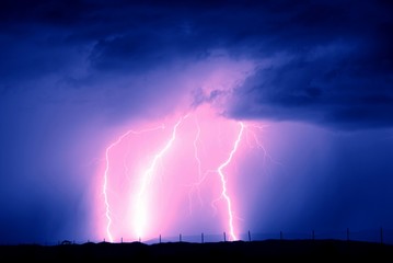 lightning in the night