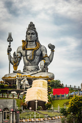 shiva statue isolated at murdeshwar temple close up shots