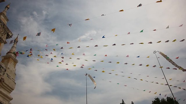 
White Pagota in Chiangmai Thailand , Wat Chedi Liam, chiangmai
