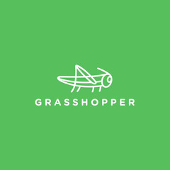 abstract grasshopper logo. grasshopper icon