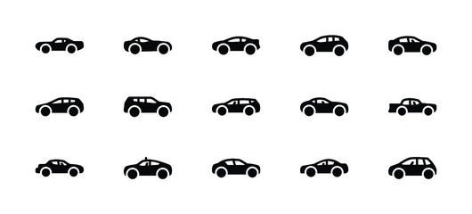 Motor Vehicles solid Icons 