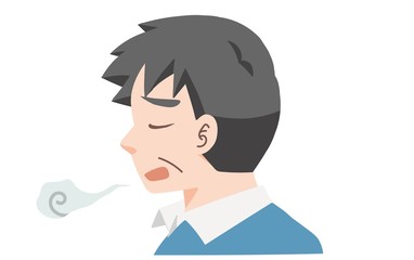 中年男性の横顔イラスト素材