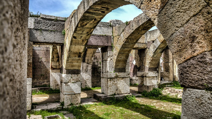 Ruins of Agora, archaeological site in Izmir, Turkey