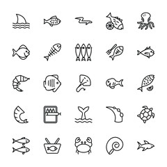 Seafood Vector Icon Pack 
