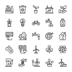 Save Earth Line Vector